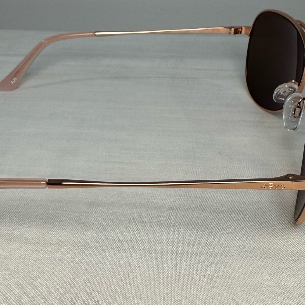 Rēvo Aviator Rose Gold Sunglasses with Bronze Lenses NWOT - Picture 9 of 10